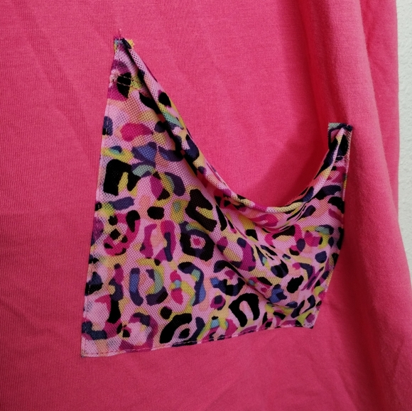 LOGO by Lori Goldstein Cotton Modal Knit Top Printed Pocket Size 2X - Picture 4 of 8